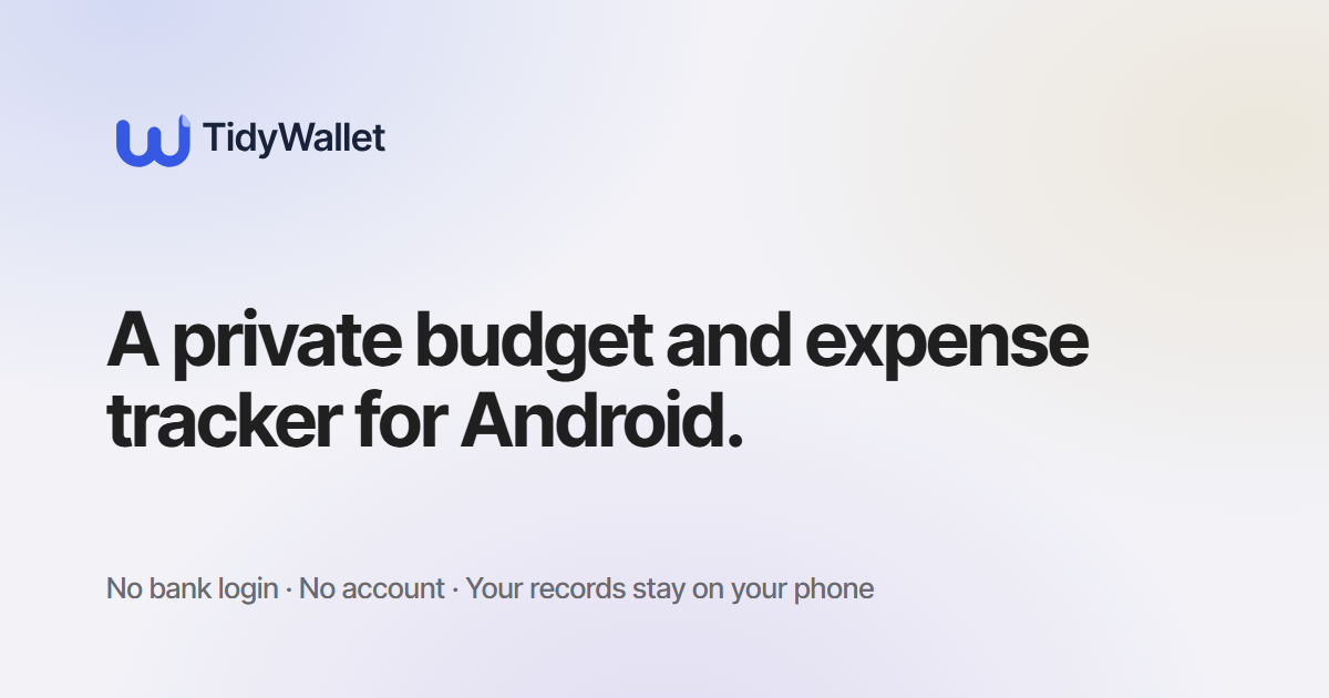 TidyWallet preview